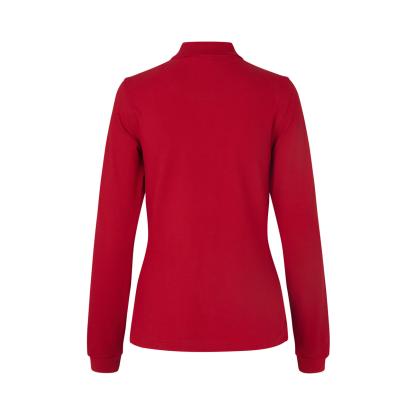 ID 0545 poloshirt med stretch, langærmet, dame, rød
