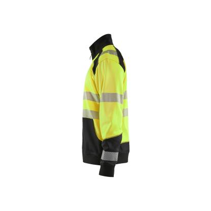 Blåkläder 3556 high vis sweatshirt half zip, hi-vis gul/sort