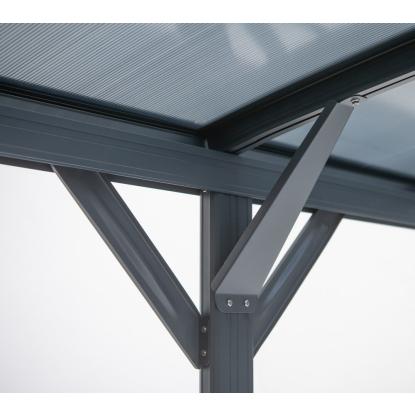 Westmann Bergen carport, buet tag, antracitgrå, 220 x 300 x 505 cm - 15 m²