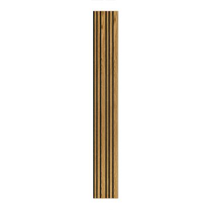 I-Wood Basic Mixed akustikpanel, brun olieret, sort filt og lys kerne, egefiner, 16 x 300 mm 