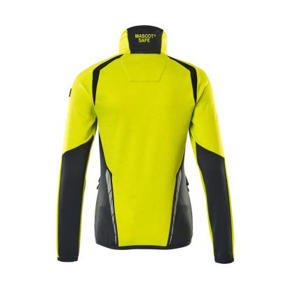 MASCOT ACCELERATE SAFE fleecetrøje med lynlås, hi-vis gul/mørk marine