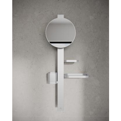 Ideal Standard Alu+ spejl med hylder, sølv, Ø20,5 cm