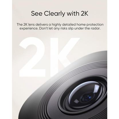 eufy C220 indendørs sikkerhedskamera med 360° dreje-, vippe- og zoomfunktion, 2K