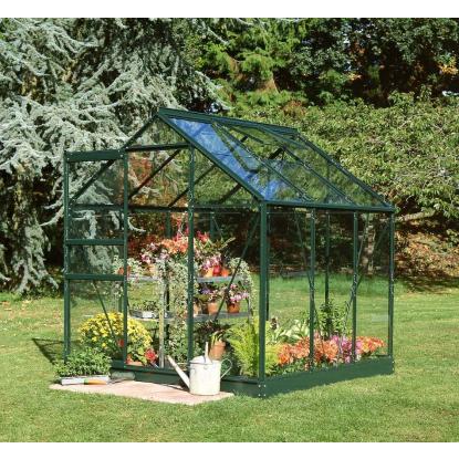 Halls Popular 66 drivhus 3,8 m², grøn, 3 mm glas