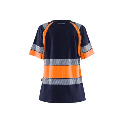 Blåkläder 3410 dame high vis t-shirt, marineblå/hi-vis orange