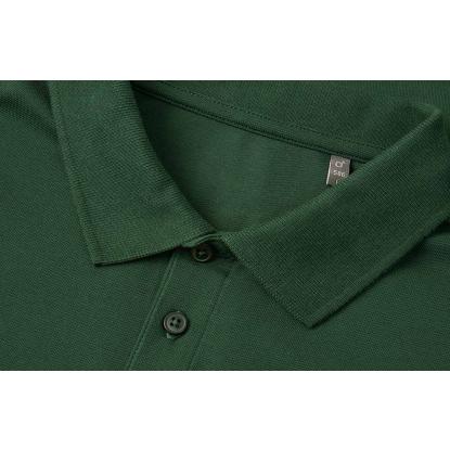 ID 0586 poloshirt, økologisk, flaskegrøn