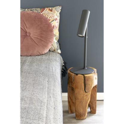 Lampe i sort med stofledning på 200 cm, Pære: GU10/5W LED - IP20