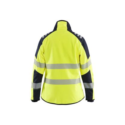Blåkläder 4448 dame multinorm softshell jakke inherent, hi-vis gul/marineblå