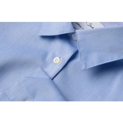 Seven Seas SS720 Fine Twill skjorte, modern, dame, lys blå