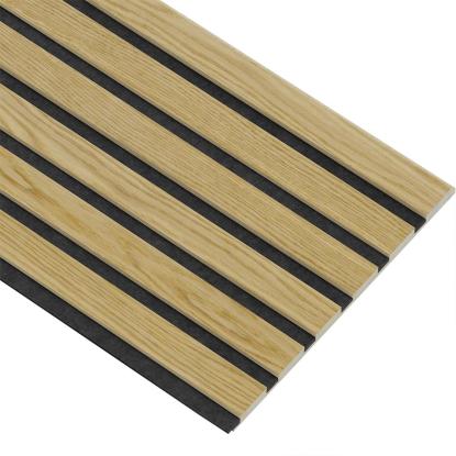 I-Wood Basic Original akustikpanel, klar olieret, sort filt og lys kerne, egefiner, 16 x 300 mm 