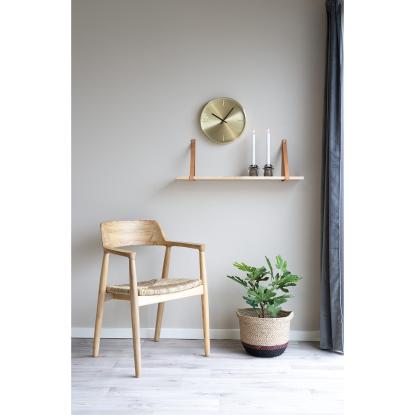 Vægur, aluminum, guld, lydløs, rundt, ø30 cm
