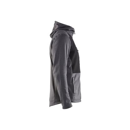 Blåkläder 3540 hættetrøje full zip, sortmeleret