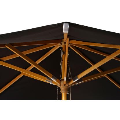 Venture Design Naxos parasol, bøg, natur/sort, Ø300 cm