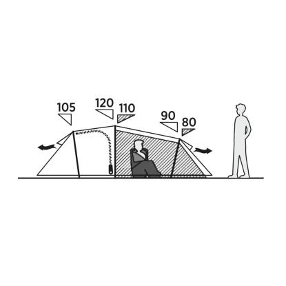 easy camp Pasvik 4 tunneltelt til 4 personer, mørkegrøn