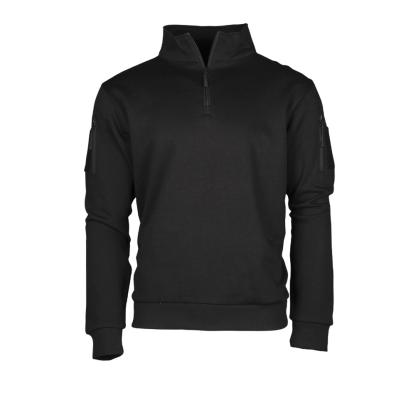 Mil-Tec Tactical sweatshirt med lynlås, sort