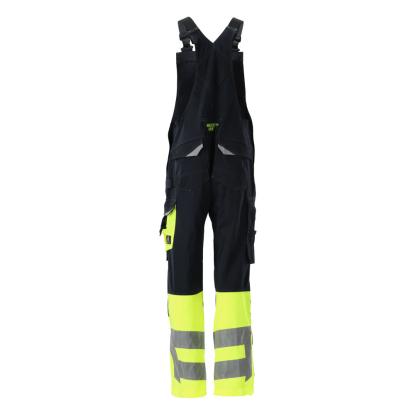 MASCOT SAFE SUPREME Sunderland overall med knælommer, mørk marine/hi-vis gul