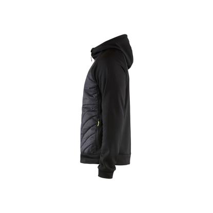 Blåkläder 3463 hybrid sweatshirt, sort/hi-vis gul