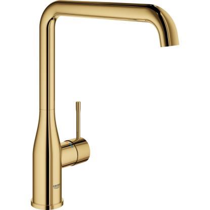 GROHE Essence køkkenarmatur med høj L-tud, poleret cool sunrise messing 