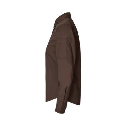 Seven Seas S67 Poplin skjorte med stretch, dame, mocca