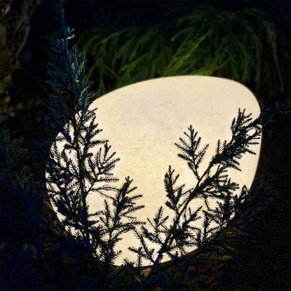 LightsOn Stone XL havelampe, IP54, Ø40 cm, grå
