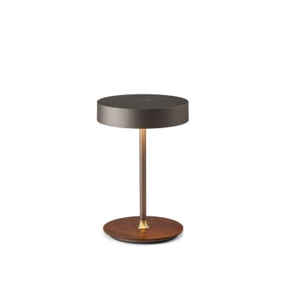 Halo Design On The Move batteri bordlampe, Ø13 cm, 2,5 watt, gunmetal sort