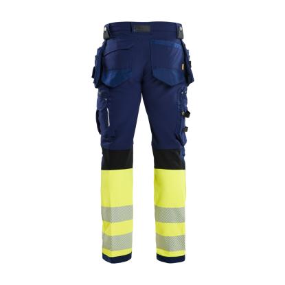 Blåkläder 1993 high vis buks 4-vejs stretch, marineblå/hi-vis gul
