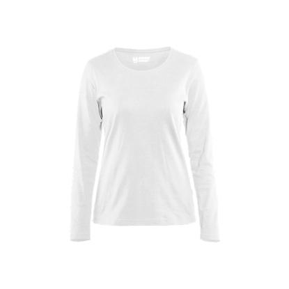 Blåkläder 3301 dame t-shirt lang ærme, hvid