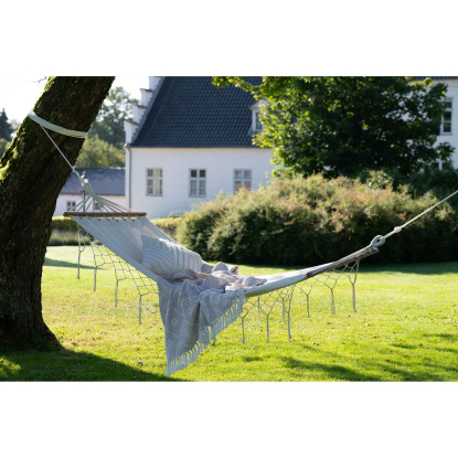 Edessa hængekøje, lærketræ, råhvid, 200 x 80 cm