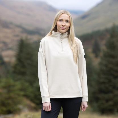 DLX SIOBHAN fleecetrøje, dame, beige