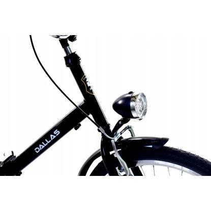 Børnecykel, 24", foldbar, sort