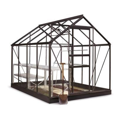 Halls Popular 86 drivhus 5 m², sort, 3 mm hærdet glas