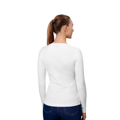 ID 0509 Interlock T-shirt med lange ærmer, dame, hvid
