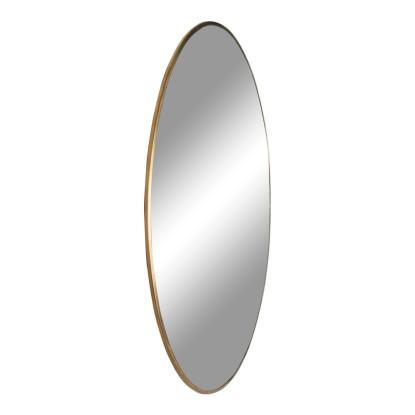 Spejl med ramme i messing look Ø100 cm