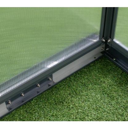 Westmann Flora 68 drivhus, aluminium/polycarbonat, antracitgrå - 4,84 m²