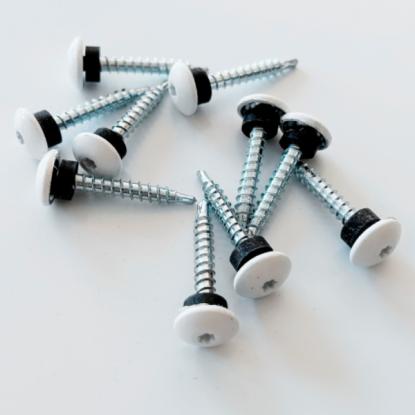 RIAS monteringsskrue til stopbeslag, hvid, 4,8 x 35 mm - 10 stk.