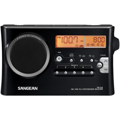 Sangean PRD4 radio, sort