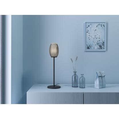 Herstal Tentacle 50 bordlampe, Ø10 cm, H50 cm, G9, sort/røgfarvet