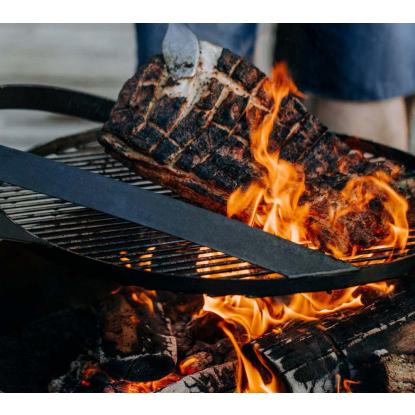 Cook King Montana X bålsted med 60 cm grillrist, stål, sort, Ø80 cm