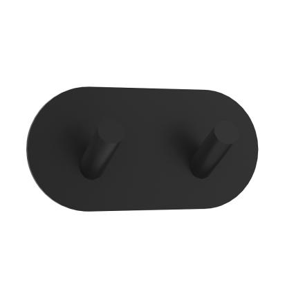 House Lucca knage med 2 kroge, mat sort, 96 x 48 x 30 mm