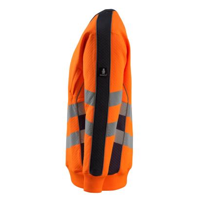 MASCOT SAFE SUPREME Wigton sweatshirt, hi-vis orange/mørk marine