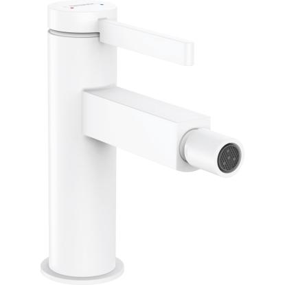 hansgrohe Finoris bidétarmatur med push-open bundventil, mat hvid