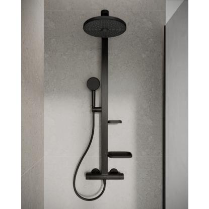 Ideal Standard Alu+ brusesystem med termostatfunktion, vandbesparende, mat sort