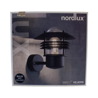 Nordlux væglampe udendørs Vejers E27 sort