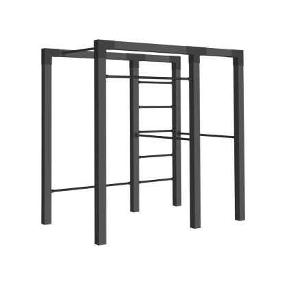PLUS Outdoor fitness model 2 med sorte beslag, sort/fyr, 138 x 210 x 220 cm