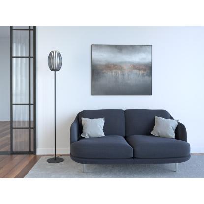 Herstal Tentacle gulvlampe, Ø25 cm, 165 cm, E27, sort/røgfarvet