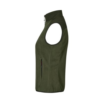 ID 0747 Bonded fleecevest, dame, oliven