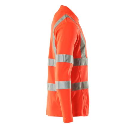 MASCOT SAFE CLASSIC poloshirt, langærmet, hi-vis rød