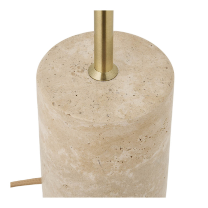 Sheffield bordlampe i marmor/metal, H45 cm, E14, beige