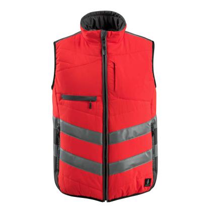 MASCOT SAFE SUPREME Grimsby vintervest, hi-vis rød/mørk antracit