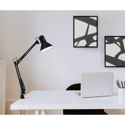 EGLO FIRMO bordlampe med klemme, E27, sort